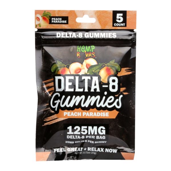 Delta 8 THC Peach Paradise Gummies 125mg